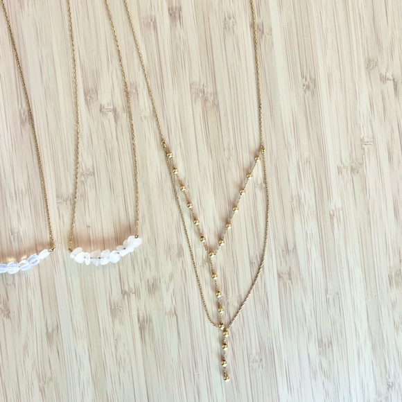 Gold filled Necklaces. Amethyst, rose quartz and opal - Picture 4 of 4